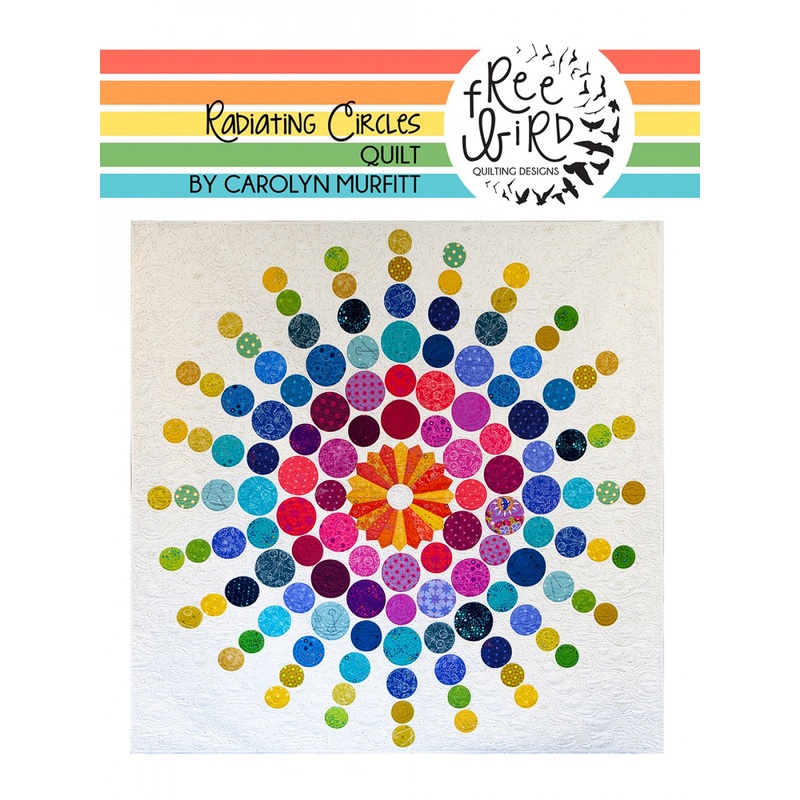 Radiating Circles Applique Quilt Pattern by Free Bird Quilting Designs