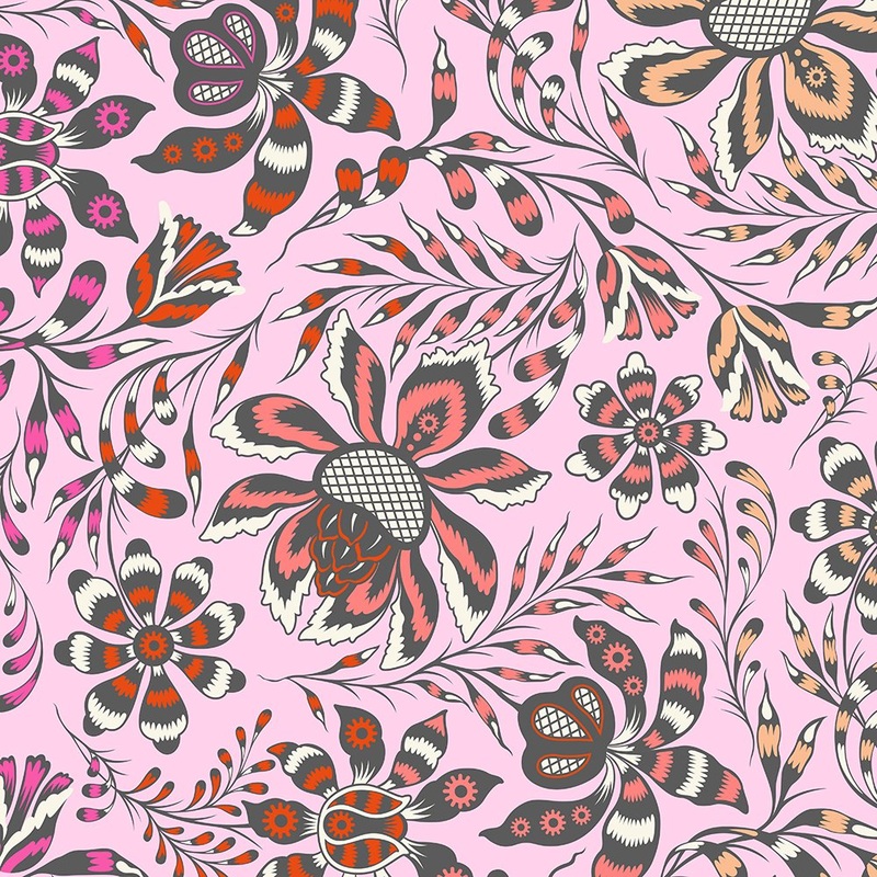 ROAR! Wild Vine Blush - FAT QUARTER