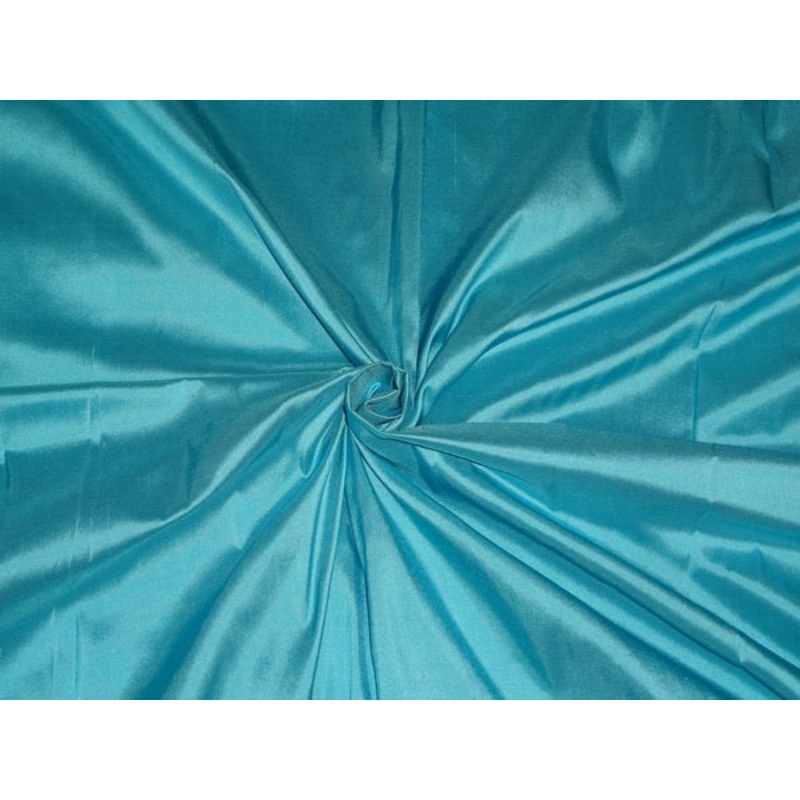 100% PURE SILK DUPION FABRIC TIFFANY BLUE colour 54" wide