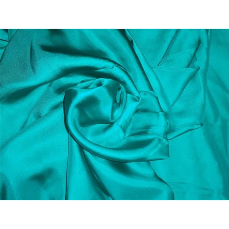 100% SILK TWILL FABRIC 80 GRAMS 44" INCH WIDE TEAL GREEN COLOR