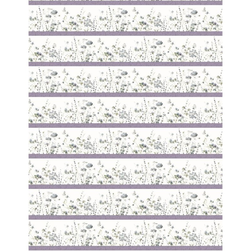 Au Naturel Border Stripe Multi White Lisa Audit Wilmington Prints Cotton Fabric WP-3041-17816-167