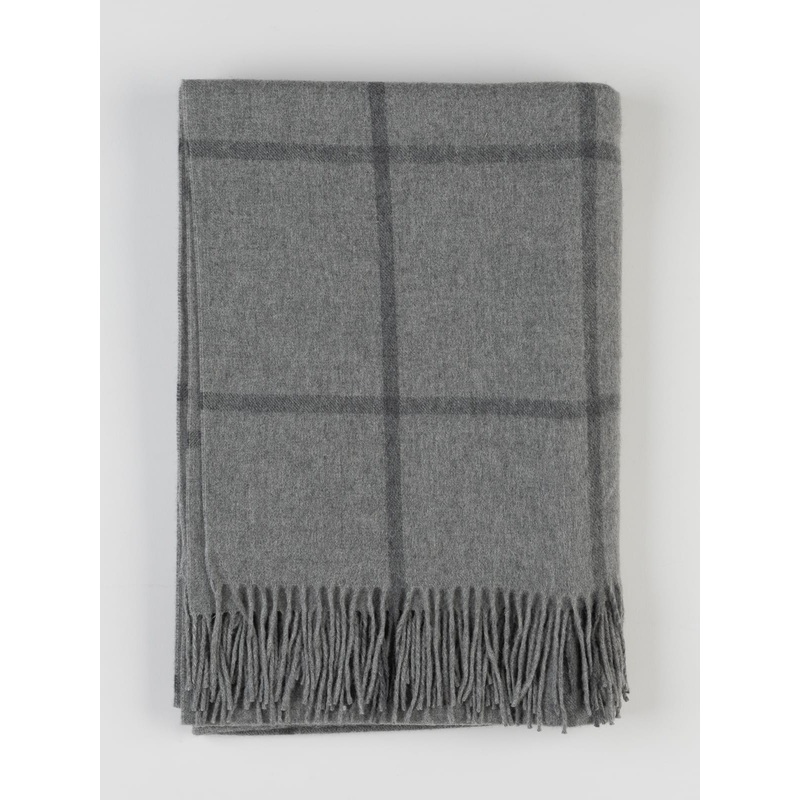Large Cashmere & Lambswool Throw - City Days Check