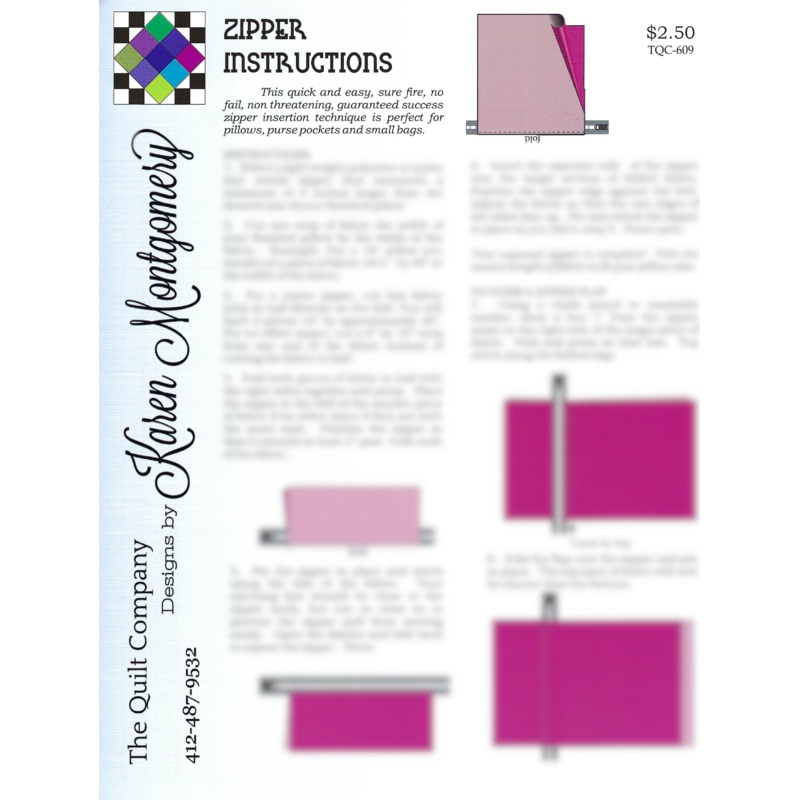 Zipper Instructions