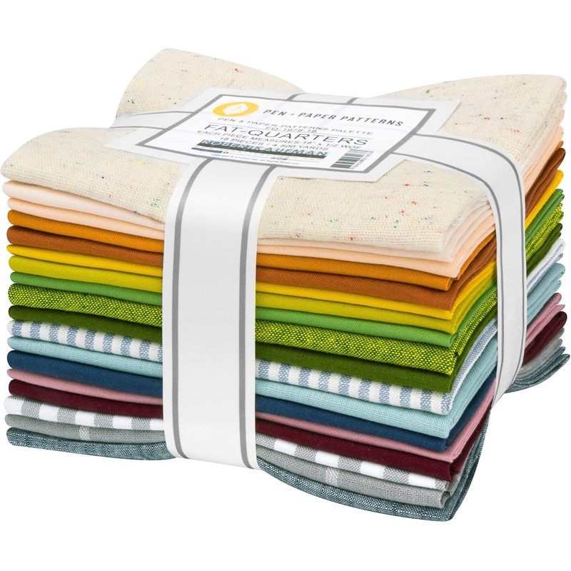 Pen & Paper Palette Picks Fat Quarter Bundle 18"x22" 18 pcs Studio RK Robert Kaufman Cotton Fabric RK-FQ-1978-18