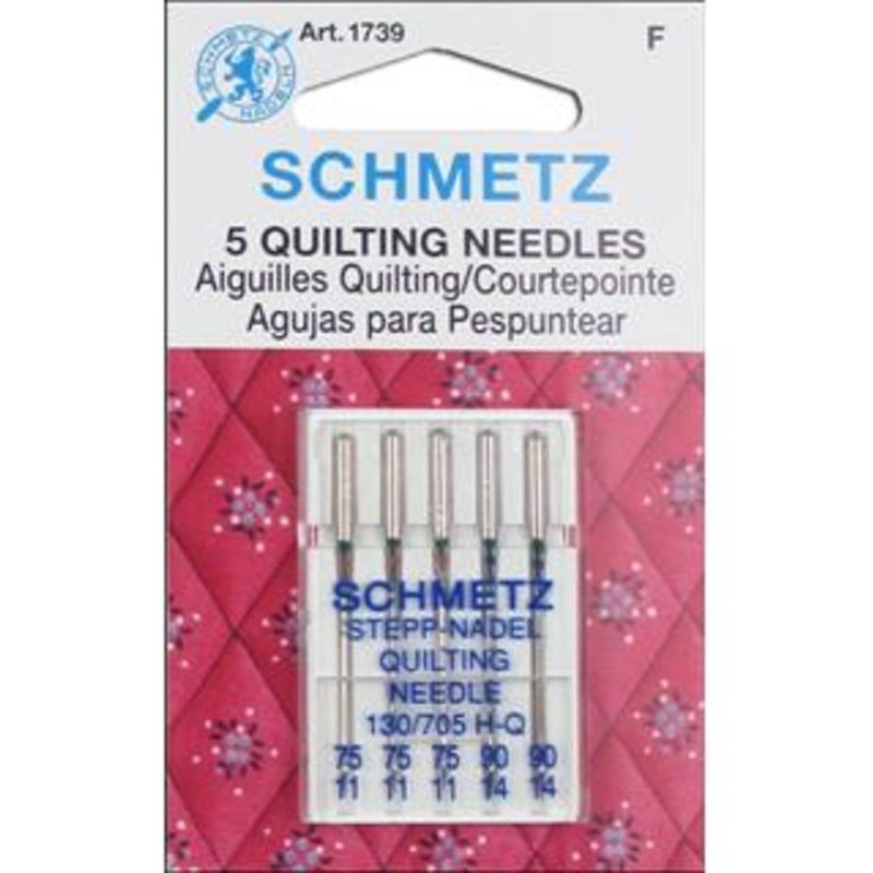 Schmetz Machine Quilting Needles Size 75-90 5pc
