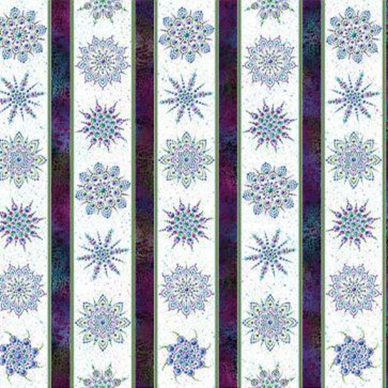 White On Dragonfly Wings Stripe Cotton 44"/45" Fabric Per Yard