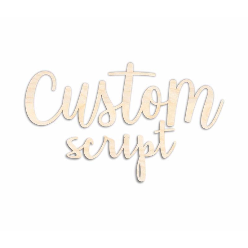 Script Font Custom Name Wood Cutout - Baby Nursery - Decor - DIY - up to 48 Wide"