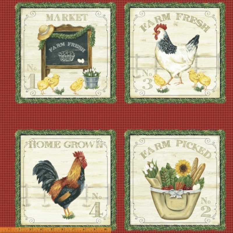 Sunflower Market Panel 24" Multi Whistler Studios Windham Fabric Cotton Fabric WF-50618P-X