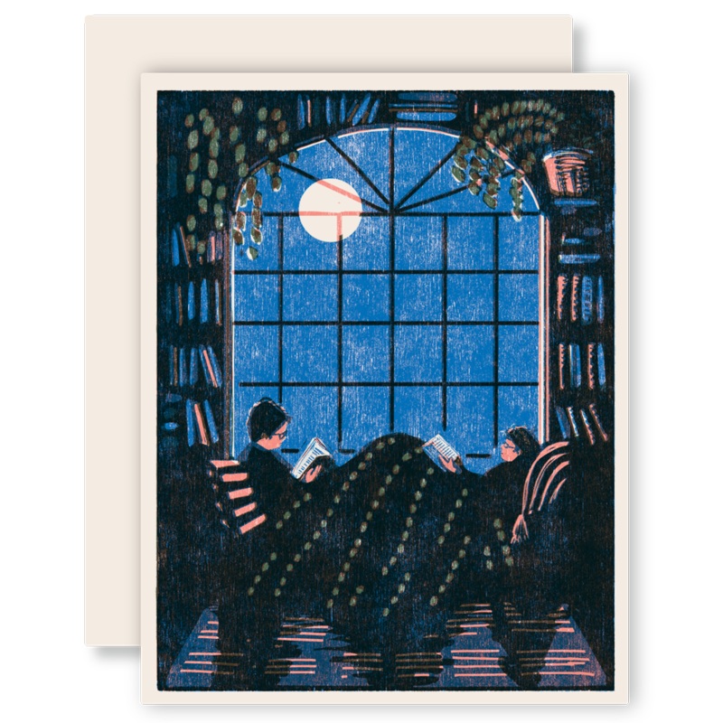 Reading Together Letterpress Card