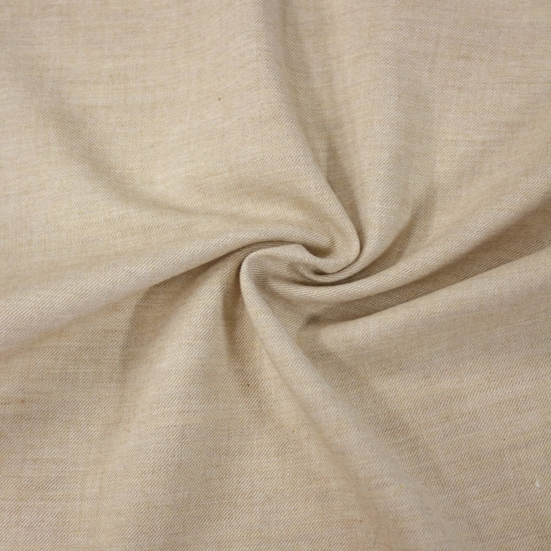 Rosy Beige Cotton & Virgin Wool Fabric