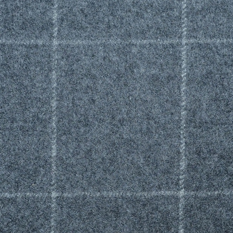 Light Grey Windowpane Check Super 120's All Wool Flannel Suiting