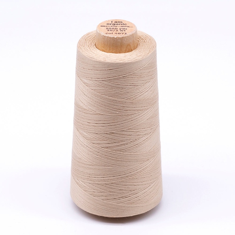 SCANFIL 30wt Organic Pima Cotton Thread 3000 yd Cone - 4873 Ivory Cream