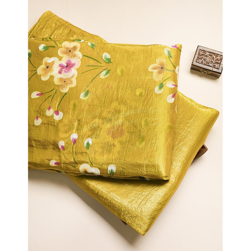 Silk Brush painted fabric