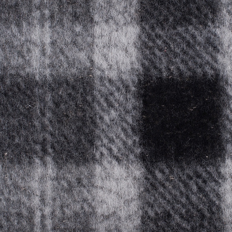 Small Gray/Ivory Bonded Lamb Leather and Felted Wool
