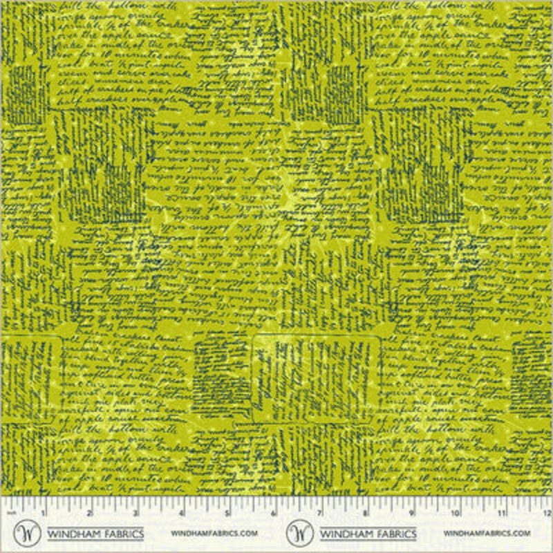 Winding Road Directions Grass Green Cotton 44"/45" Fabric Per Yard