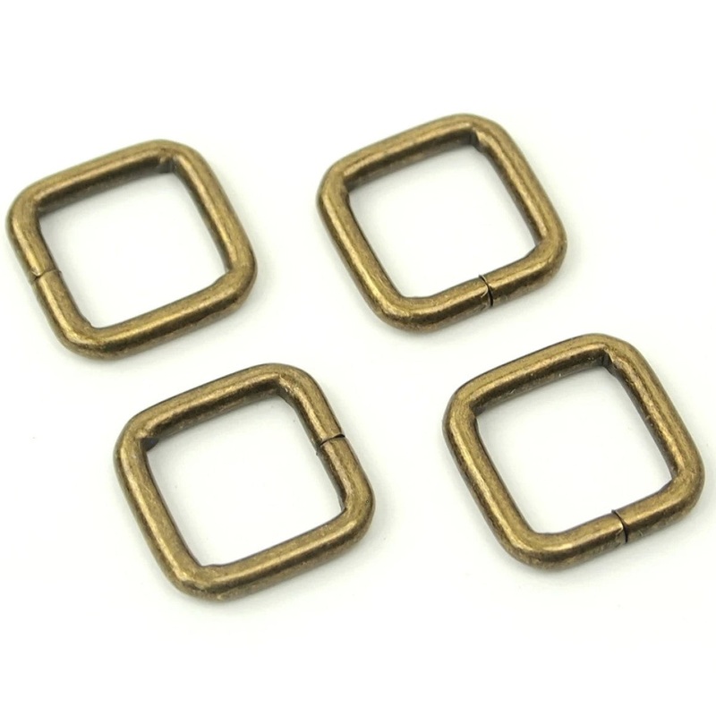 Rectangle Rings - 1/2 - 4 pack - Brass