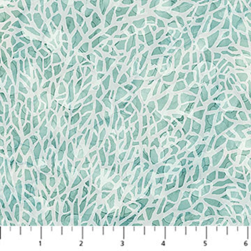 Sea Breeze Collection Coral Blender Cotton Fabric DP27103 Aqua