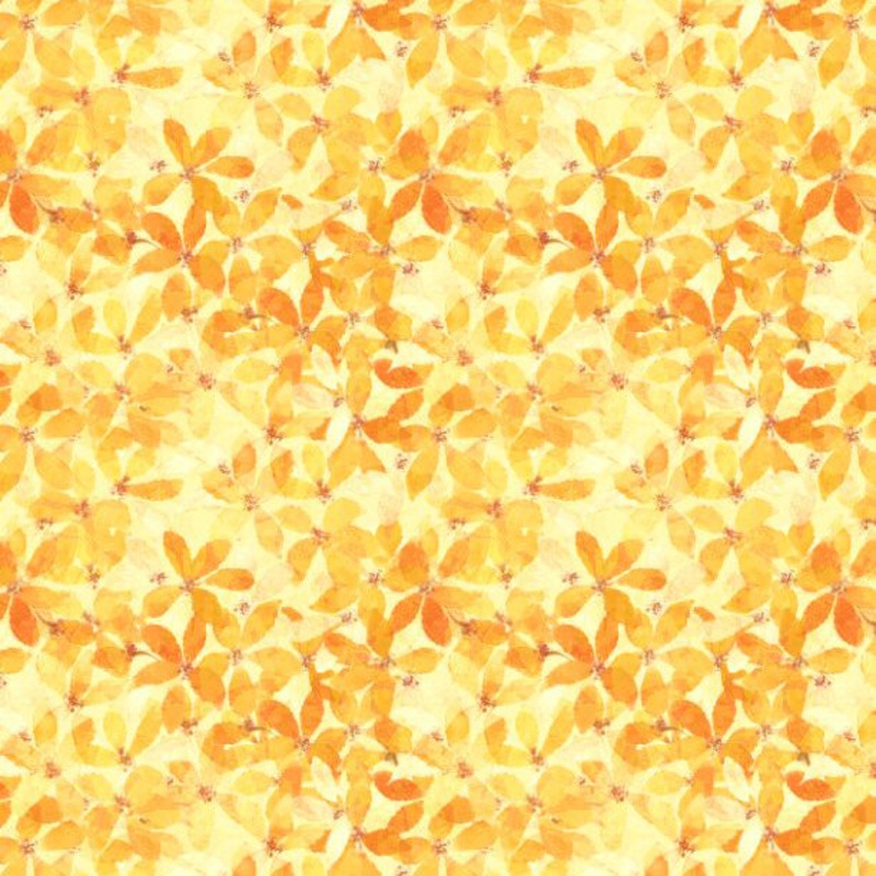 Sunlit Serenade Collection Medium Floral Cotton Fabric 40773 Yellow