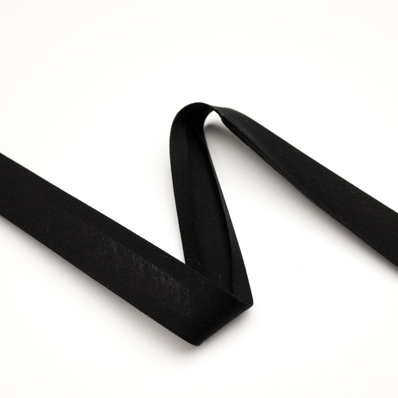 Black Cotton Bias Tape 20mm