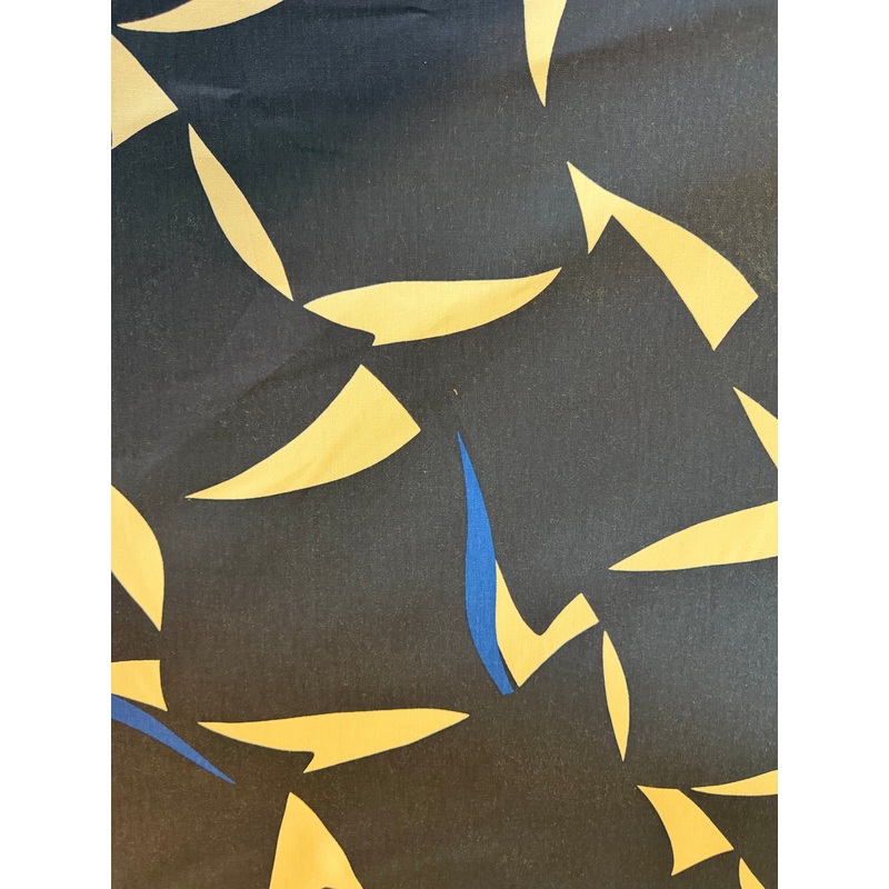Ralph Lauren Navy & Cream Curtain Fabric 140 cm Wide | Bold & Dramatic Design