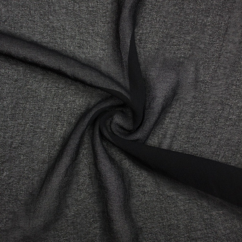 Sarama Black Polyester Voile Fabric