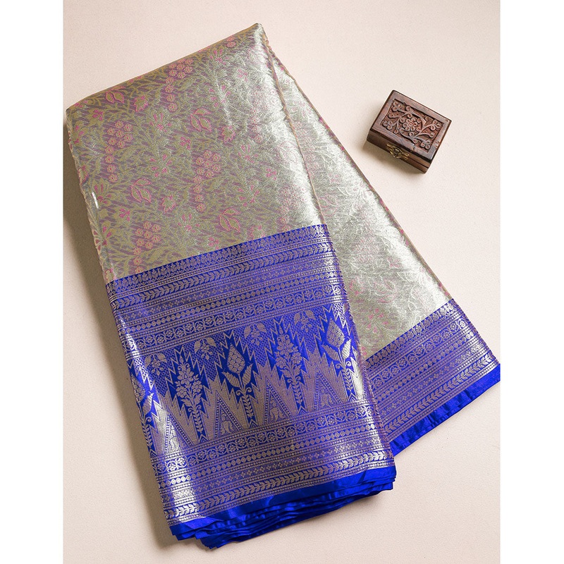 TISSUE SILK BORDER FABRIC