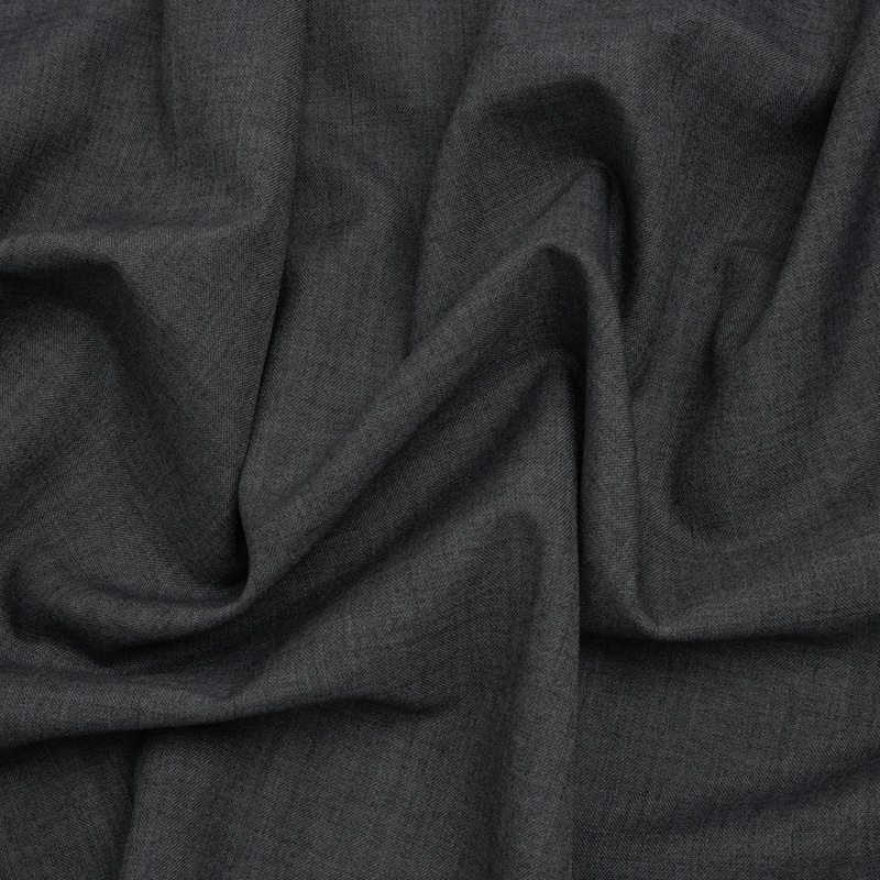 Tropical Wool Blend Suiting - Heathered Gray - Deadstock