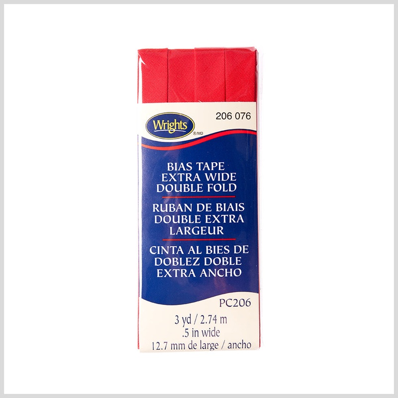 Wrights Scarlet 1/2" Extra Wide Double Fold Bias Tape