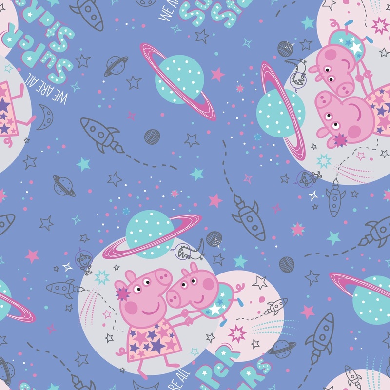Peppa Pig Collection- Peppa Super Stars - Cotton Periwinkle