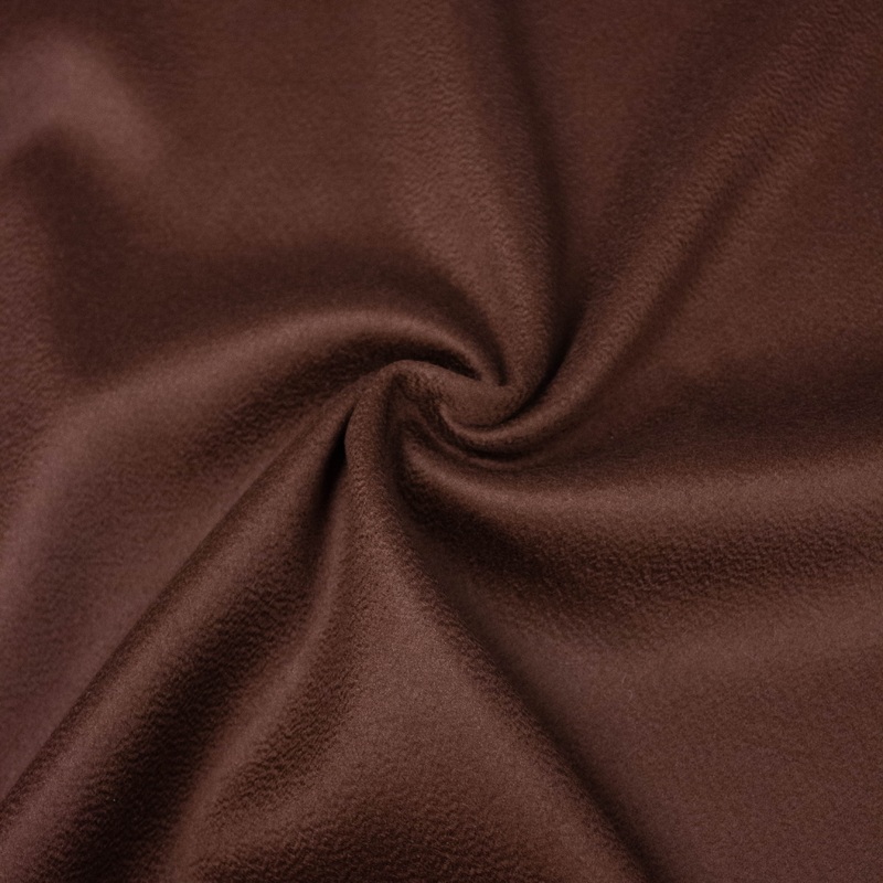Tona Chocolate Brown Wool Cashmere Double Face Fabric SHOWROOM SAMPLE 34CM X 60CM