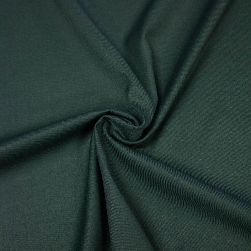 Raffy Dark Green Viscose Polyester Twill Suiting Fabric - COUPON 85CM