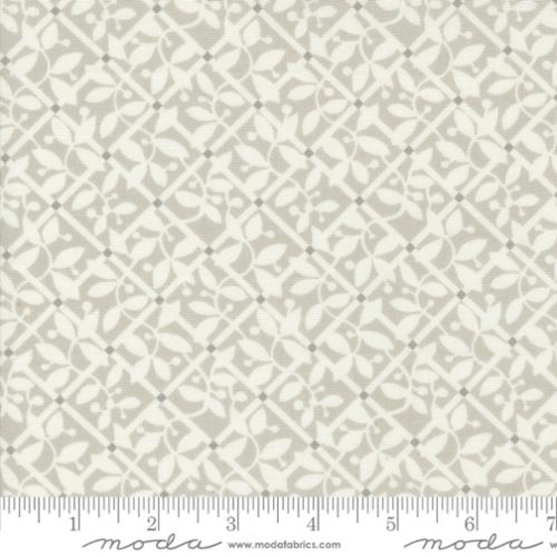 Shoreline Collection Lattice Checks Cotton Fabric 55303 Grey