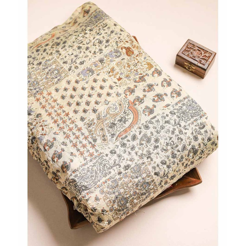 ERI SILK EMBROIDERY WORK FABRIC