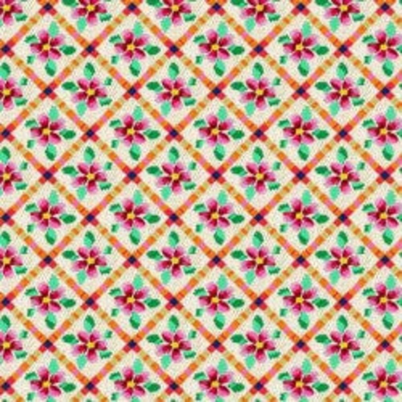 Urban Charm Cream Cotton 44"/45" Fabric Per Yard