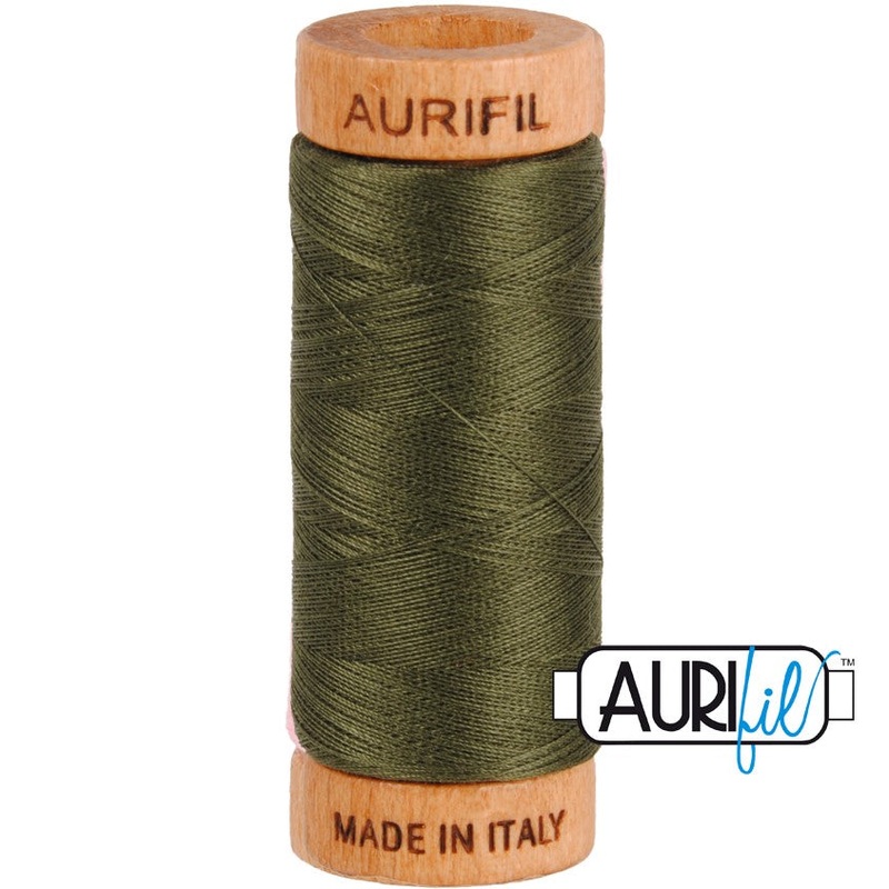 Aurifil Cotton 80wt Thread - 280 mt - 5012 - Dark Green
