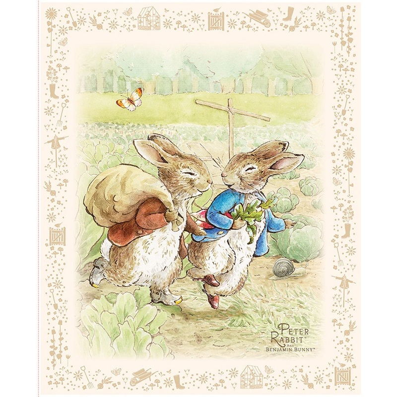 Peter Rabbit & Benjamin Bunny - 36" Panel