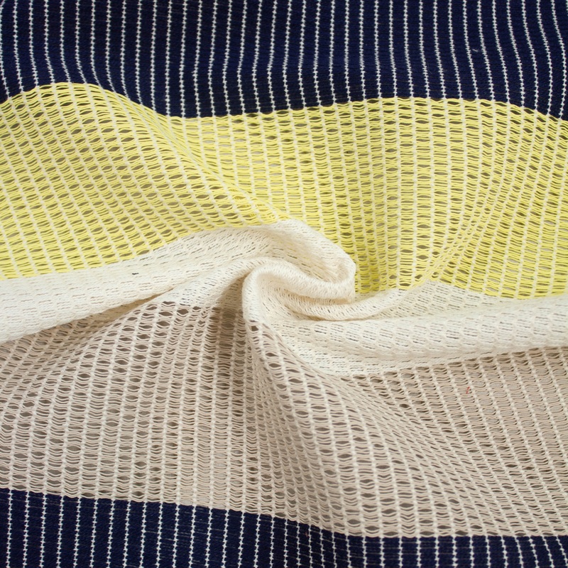 Wanne Multicolour Striped Knitted PolyCotton Fabric