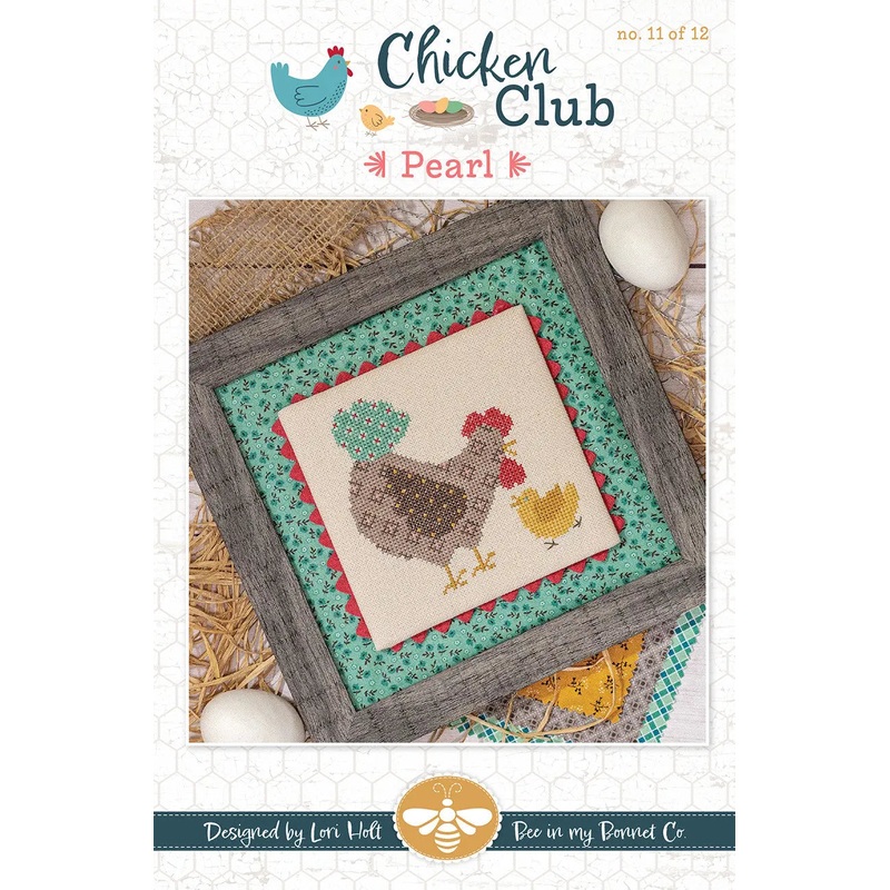 Chicken Club Cross Stitch Pattern of the Month 11 Pearl