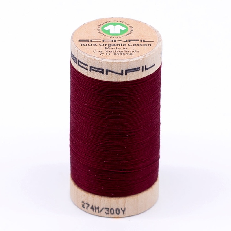 SCANFIL 30wt Organic Pima Cotton Thread 300 yds - 4870 Rhubarb