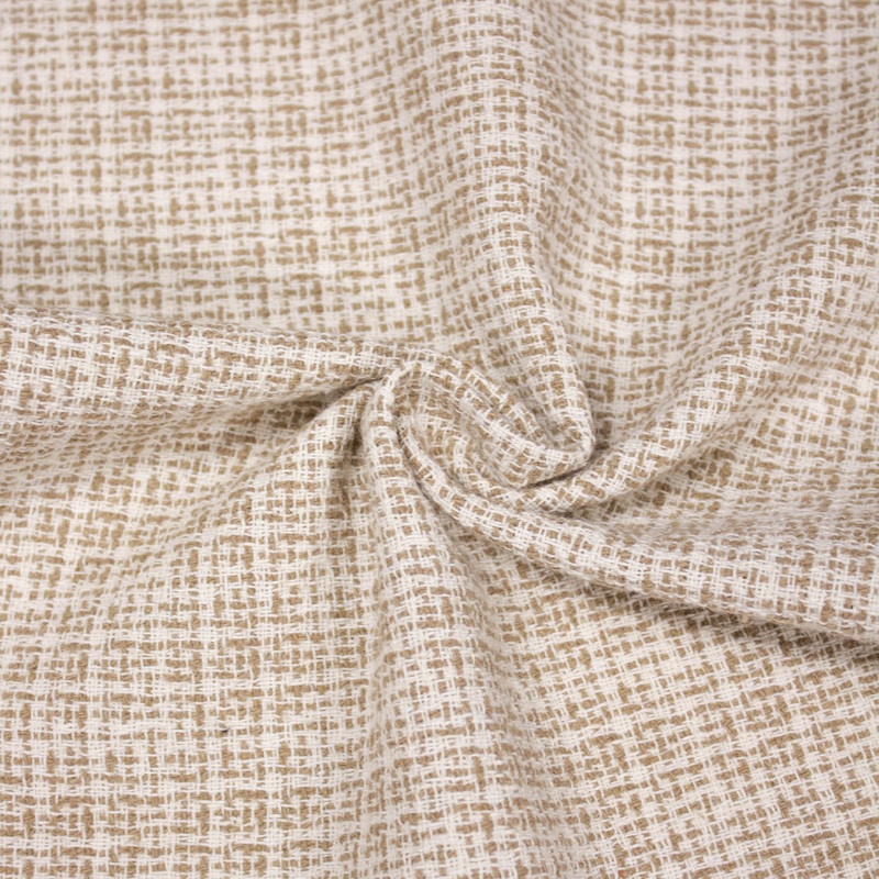 Shann Beige Cotton Tweed Fabric