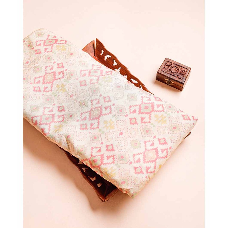 SOFT SILK IKAT PRINTED FABRIC