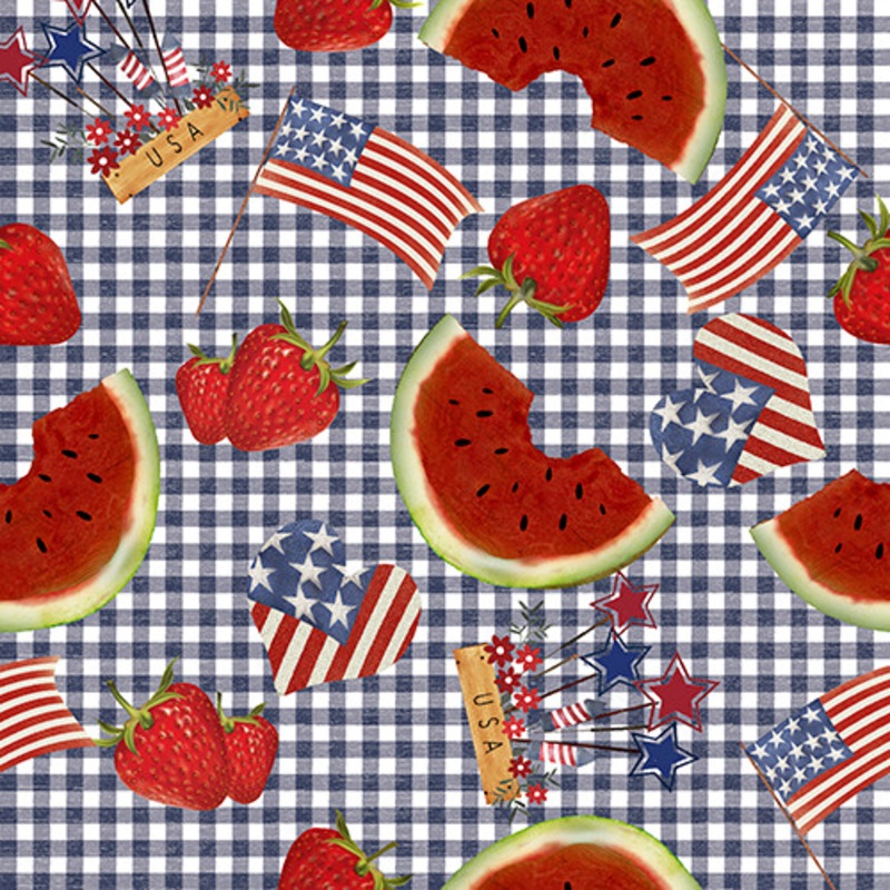 Sweet Land of Liberty Picnic Plaid - 3SWEETLANDLI-21663-N - 3 Wishes Fabrics