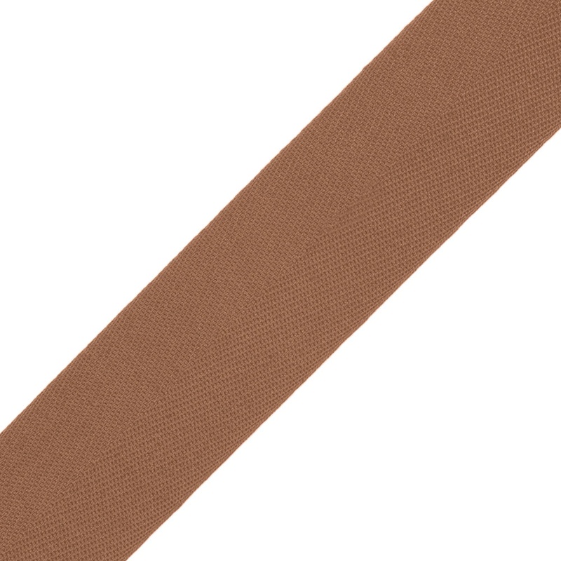 Tilly Coffee Herringbone Cotton Twill Tape - 25mm