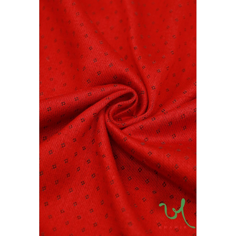 Red black dani handwoven mashru fabric