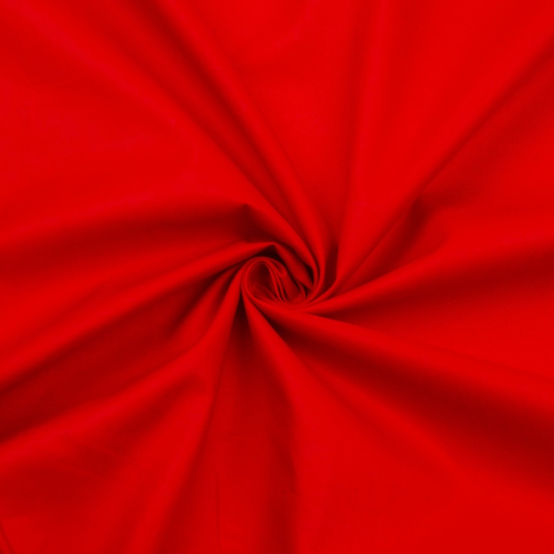 Terrica Red Cotton Poplin Fabric