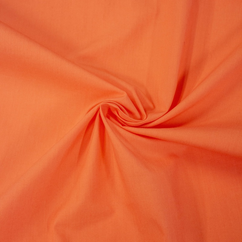 Tristen Orange Cotton Poplin Fabric