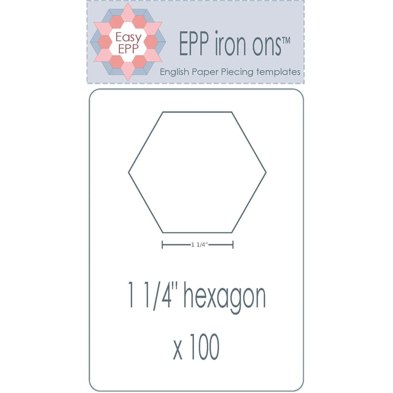 1-1/4in Hexagon EPP Iron-On x 100