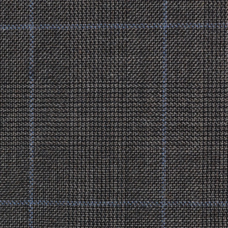 Brown Glen Check Super 100's All Wool Suiting By Holland & Sherry