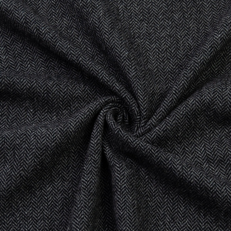 Eliezer Grey Herringbone Wool SHOWROOM SAMPLE 34CM X 60CM