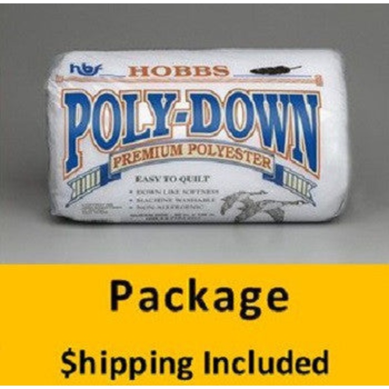 PD45 Hobbs Polydown Batting (Package), Crib 45 in x 60 in) shipping included*